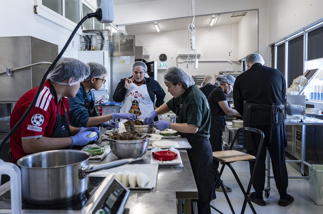 Reykjavik (Iceland): María Jiménez Pacífico, aged 36, is training staff who are preparing Colombian empanadas in the kitchen of Mijita, the company she founded. Born in Plato Magdalena, Colombia, María has lived in Reykjavik since she was 13 and used to work as a plus-size model for magazines and fashion shows.