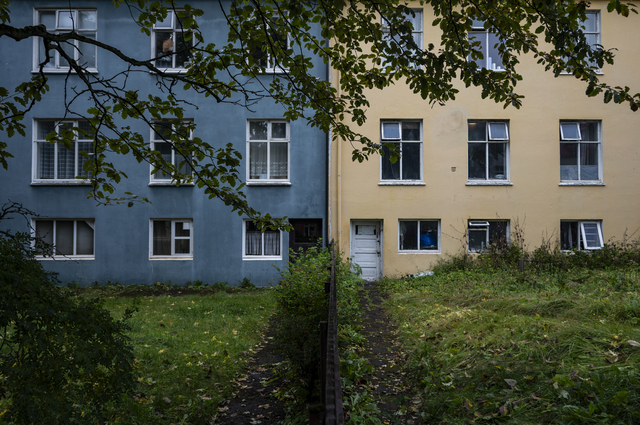 Reykjavik (Iceland): social housing flats in a courtyard off Snorrabraut Road, in the capital’s historic centre, where the rich and affluent live side by side with pockets of low-income communities.