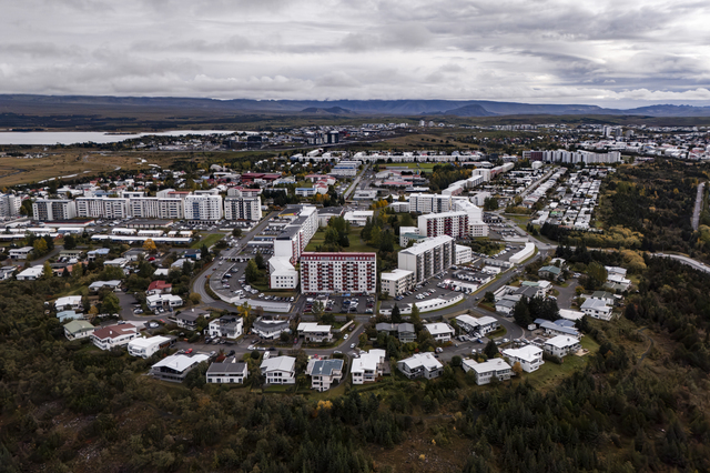 Reykjavik (Iceland), a view of Hólar, a low- to middle-income residential area. This working-class, multicultural neighbourhood lies to the east of the city centre and is characterised mainly by residential buildings from the 1970s, with a higher proportion of residents of foreign origin than the capital’s average.